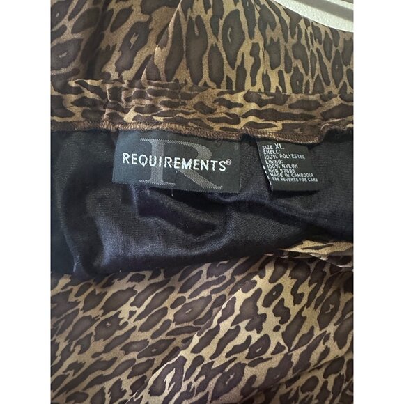 Requirements brown and black leopard print skirt size XL - Picture 7 of 7